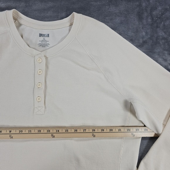 Duluth Longtail T Winter Waffle Henley Shirt Womens 2XL Cream Thermal 94724 - Picture 6 of 6